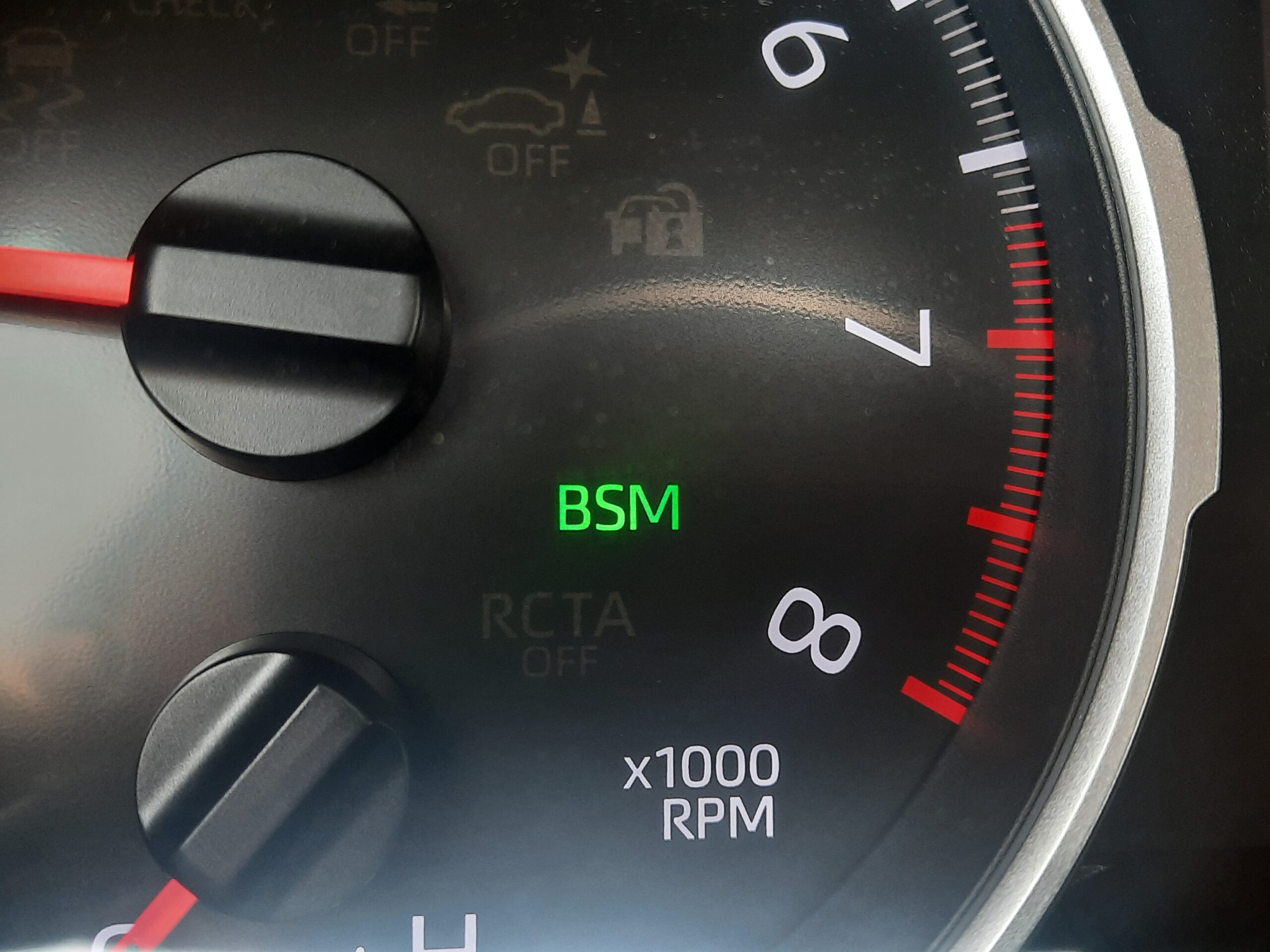 green bsm indicator light on dashboard