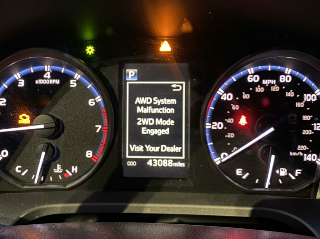 Toyota Awd System Malfunction 