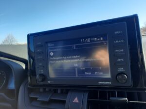 toyota infotainment screen navigation apply is not installed