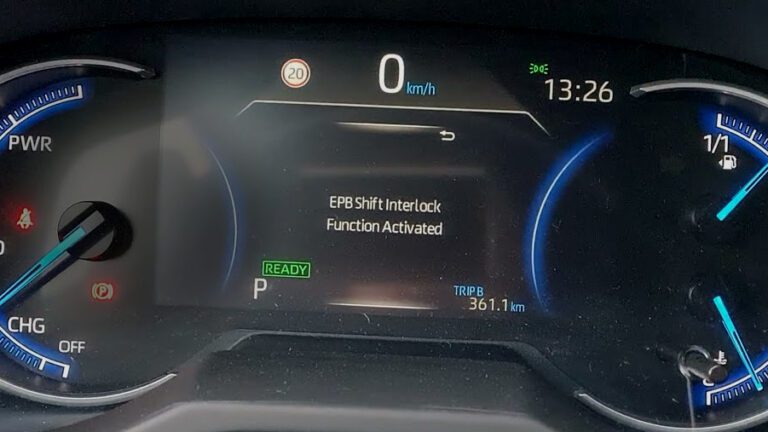 “EPB Shift Interlock Function Activated” Message Explained (Toyota)