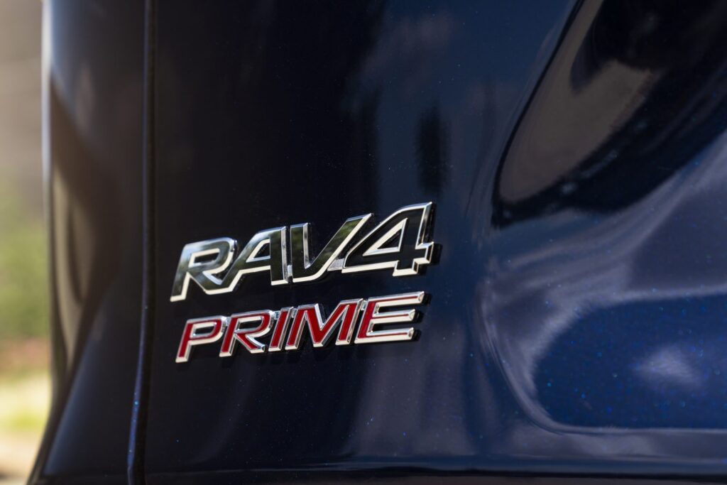 rav4 prime badge close up