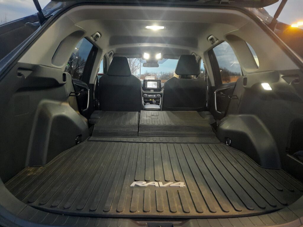 toyota rav4 cargo space with seats down