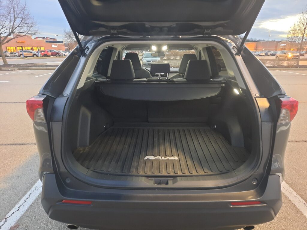 toyota rav4 cargo space with seats up
