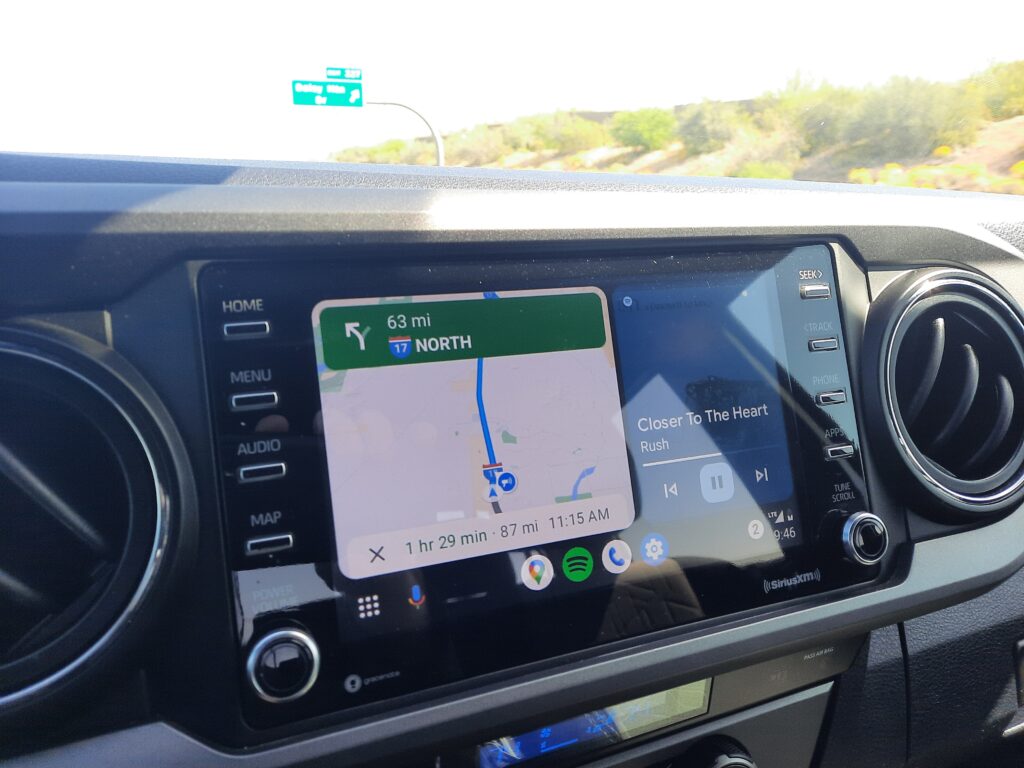 Android Auto with Google Maps navigation